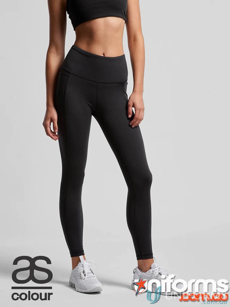 AS Ladies Active Leggings are stylish black athletic leggings perfect for workouts and casual wear