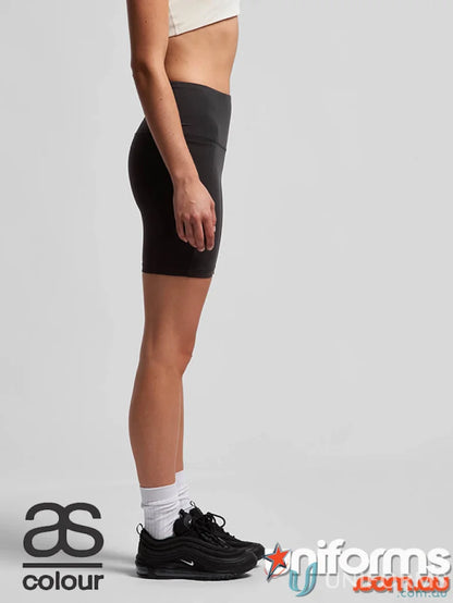 Black athletic shorts from AS Ladies Active Shorts, perfect for workout workwear and uniforms