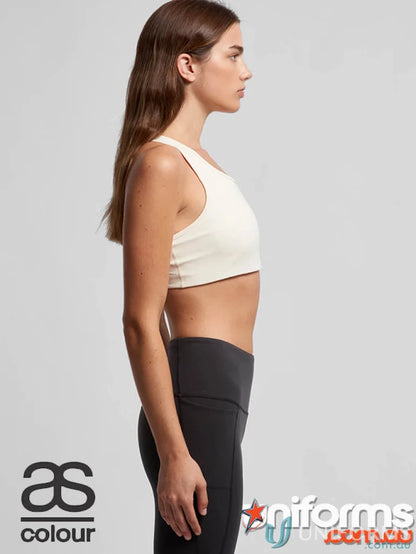 Woman in AS Ladies Active Sports Bra wearing stylish sportswear for fitness or workout