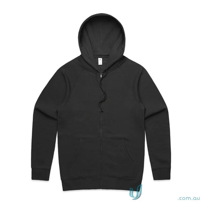 Black zip-up hoodie from AS Official, perfect for workwear and uniforms