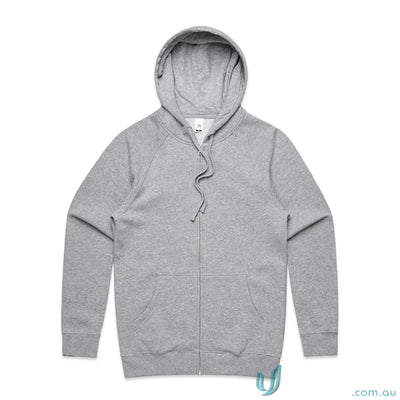 Gray zip-up hoodie from AS Official Perfect for workwear and casual uniforms