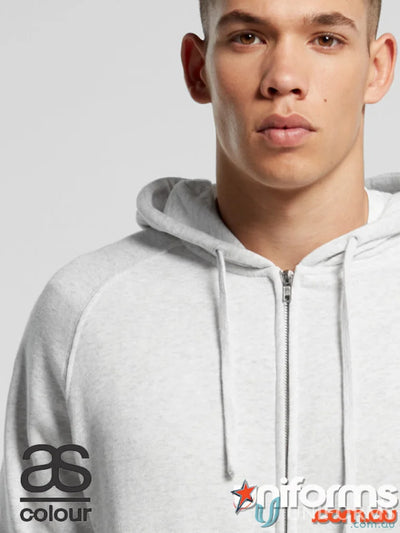 AS Official Zip Hoodie in light gray – perfect for work uniforms and casual uniforms