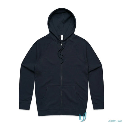 Navy blue zip-up hoodie from AS Official, perfect for uniforms and workwear