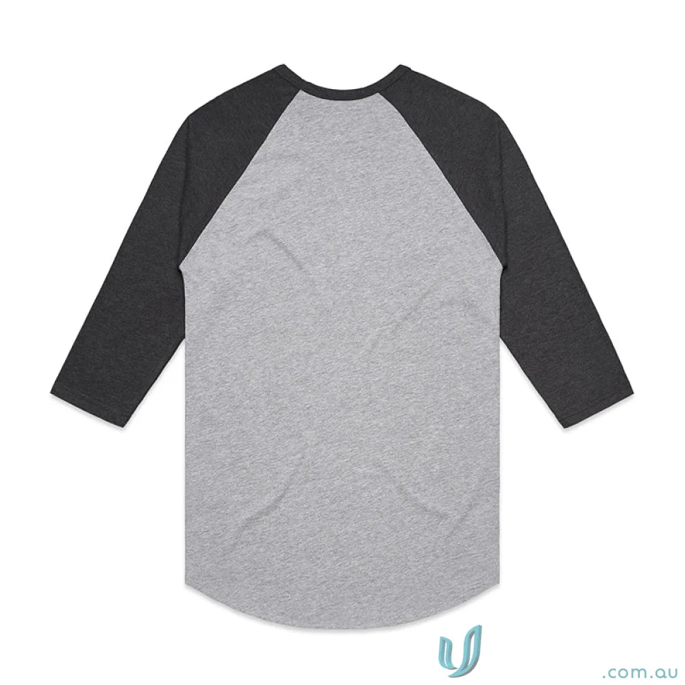 AS Raglan Tee Gray and black raglan shirt ideal for work uniforms or casual workwear