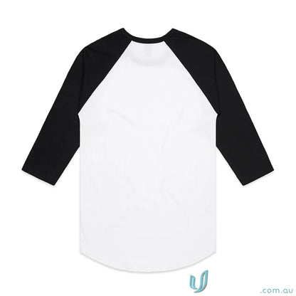 AS Raglan Tee white and black casual workwear shirt perfect for uniforms