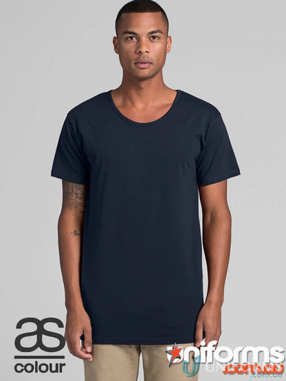 Navy blue scoop neck T-shirt from AS Shadow Tee, perfect for workwear or uniforms