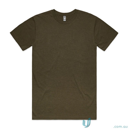 Dark olive green staple marle tee short-sleeve crew-neck from AS Staple Marle Tee