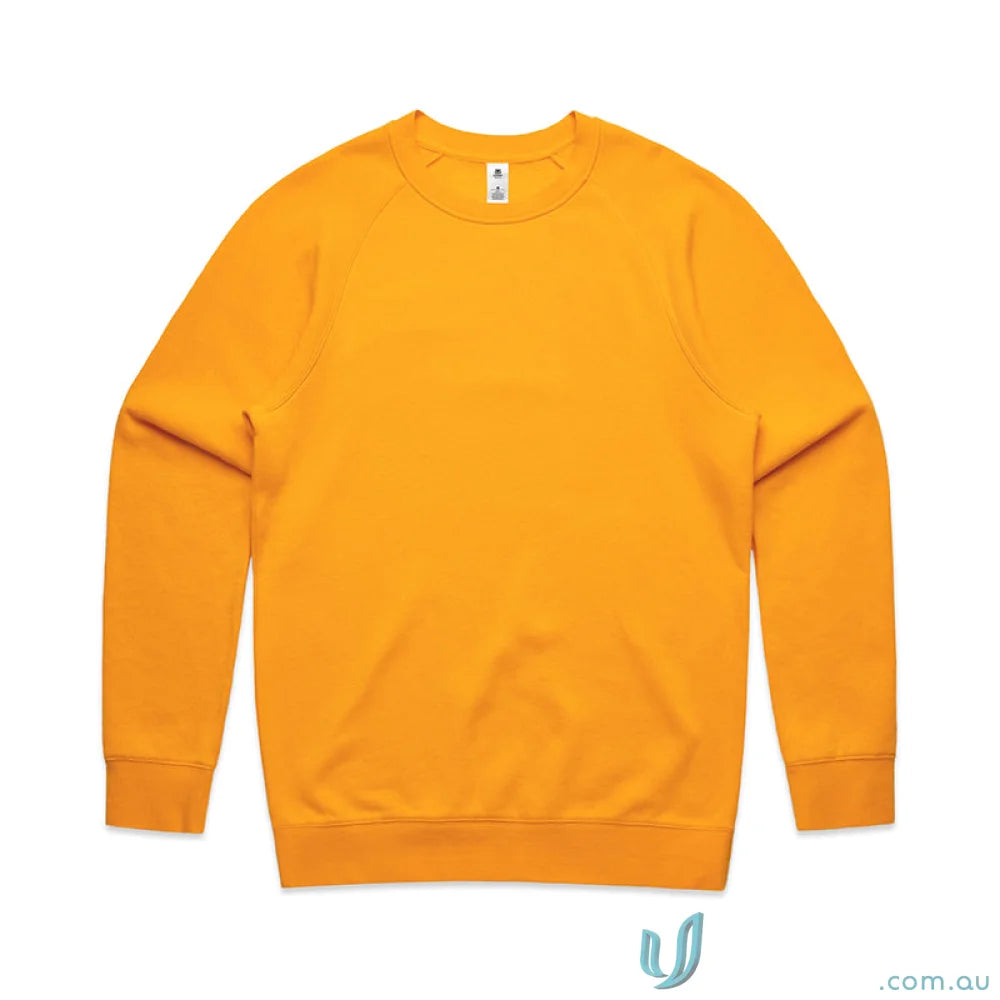 Golden yellow AS Supply Crew sweatshirt, perfect for work uniforms and casual wear