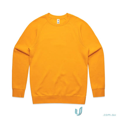 Golden yellow AS Supply Crew sweatshirt, perfect for work uniforms and casual wear