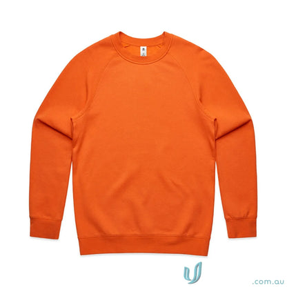 Orange crewneck sweatshirt from AS Supply Crew, perfect for workwear or uniforms