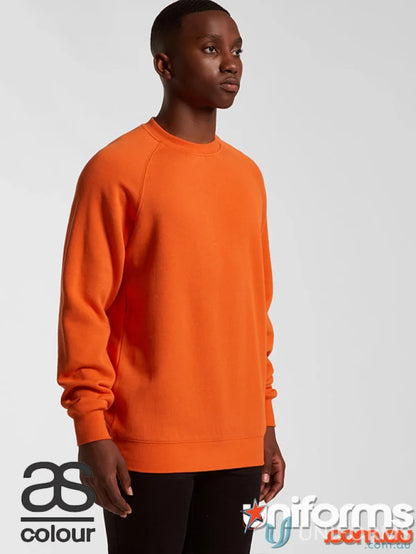 Orange crew neck sweatshirt from AS Supply Crew, perfect for work uniforms or workwear