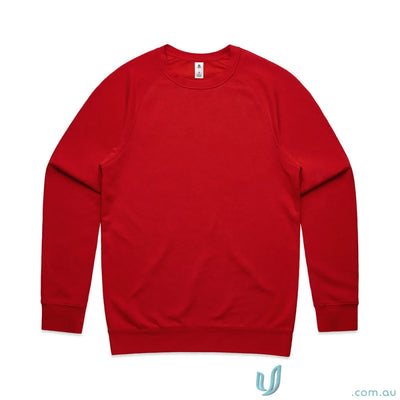 Red long-sleeved sweatshirt from AS Supply Crew, perfect for workwear and uniforms