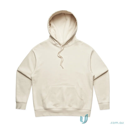 Beige AS Supply Hoodie with polyester anti-pill fleece in regular fit style