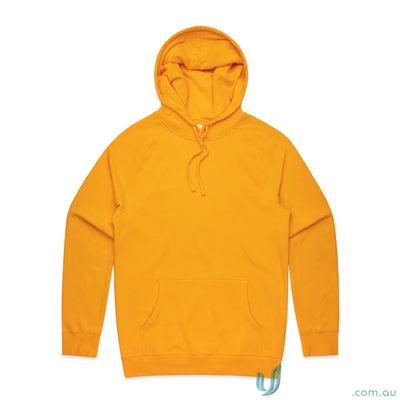 Mustard-yellow AS Supply Hoodie with polyester anti-pill fleece and regular fit