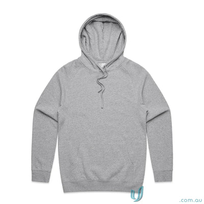 Gray hooded sweatshirt made from polyester anti-pill fleece in regular fit - AS Supply Hoodie