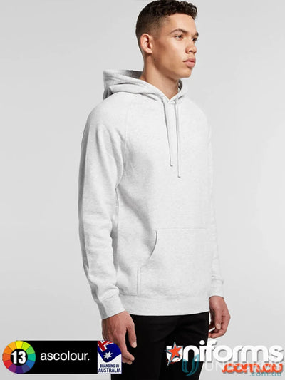 AS Supply Hoodie white hooded sweatshirt made with soft polyester anti-pill fleece in regular fit