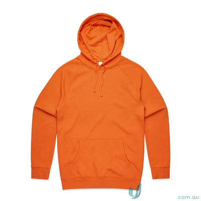 Orange hooded sweatshirt made of polyester anti-pill fleece from AS Supply Hoodie