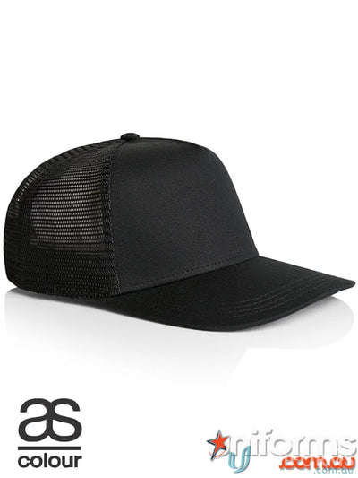 AS Trucker Cap black mesh-back trucker cap for uniforms and workwear style