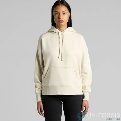Beige Women’s Heavy Hoodie with oversized heavy weight hood for a comfy look