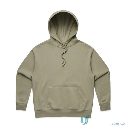 Olive green women’s heavy hoodie with a hood, perfect for cozy wear