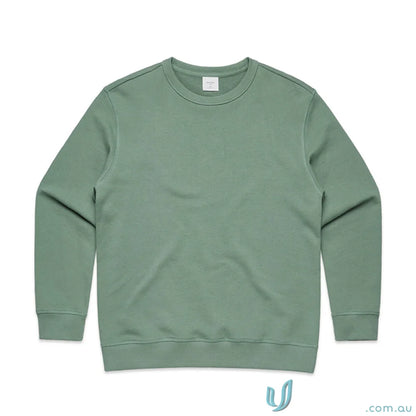 Sage green crewneck sweatshirt from AS Womens Premium Crew, perfect for work uniforms
