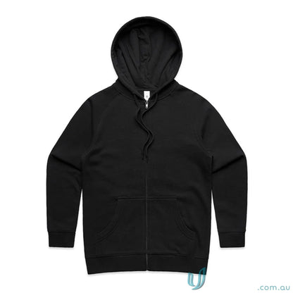 AS Womens Zip Hoodie black zip-up hoodie perfect for sports uniforms or casual workwear