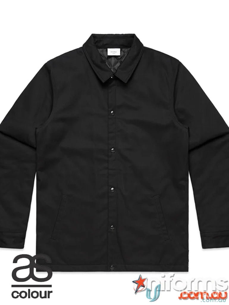 Black button-up jacket from AS Work Jacket, perfect for uniforms and workwear