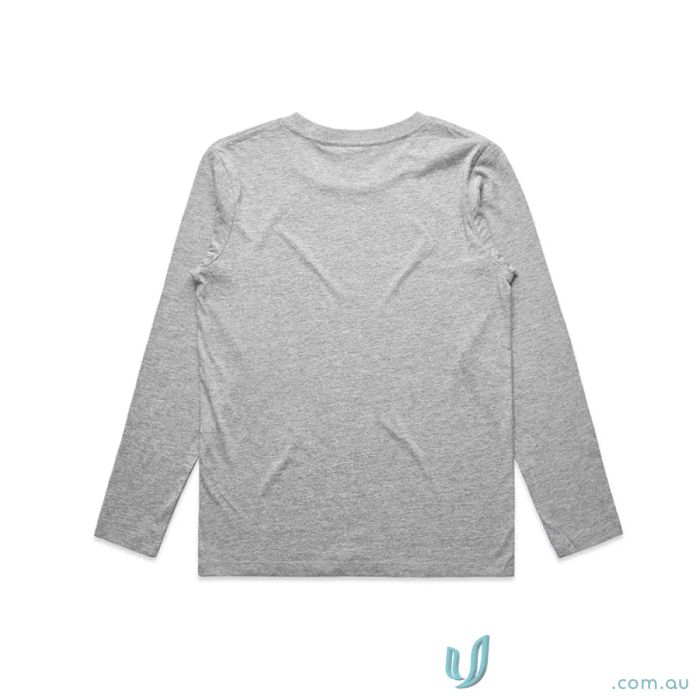 Gray long-sleeved shirt from AS Youth Staple LS Tee, perfect for work uniforms or uniforms