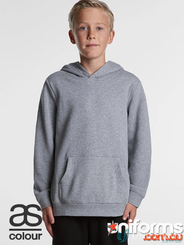 Gray hooded sweatshirt hoodie ideal for uniforms and workwear in AS Youth Supply Hoodie