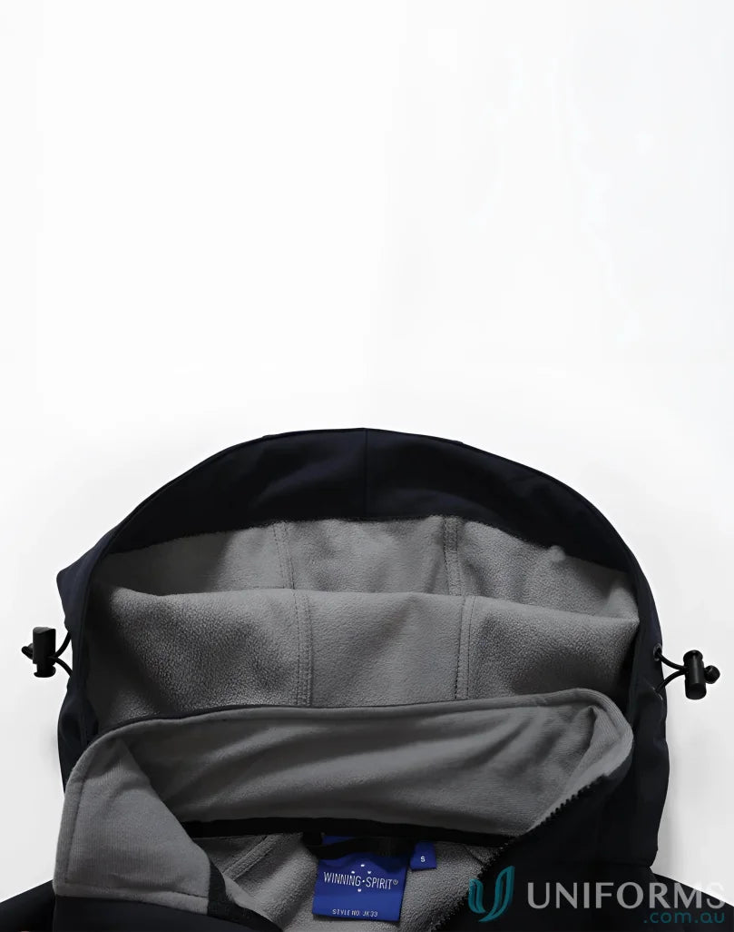 Black hooded Aspen Softshell Hooded Jacket jk33 Aspen with four-way stretch for outdoor runs