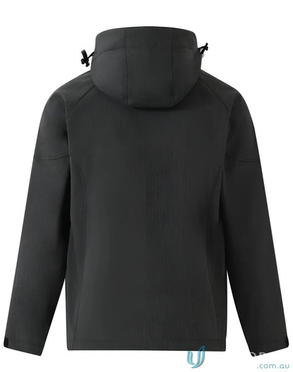 JK33 Aspen softshell hooded jacket with four-way stretch in dark hooded style