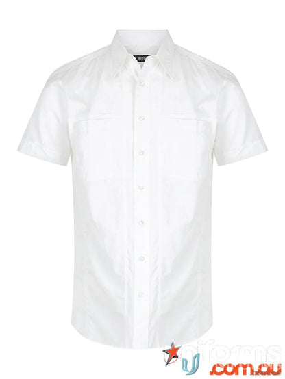White men’s short casual short sleeve Aston SS Shirt for stylish men’s look