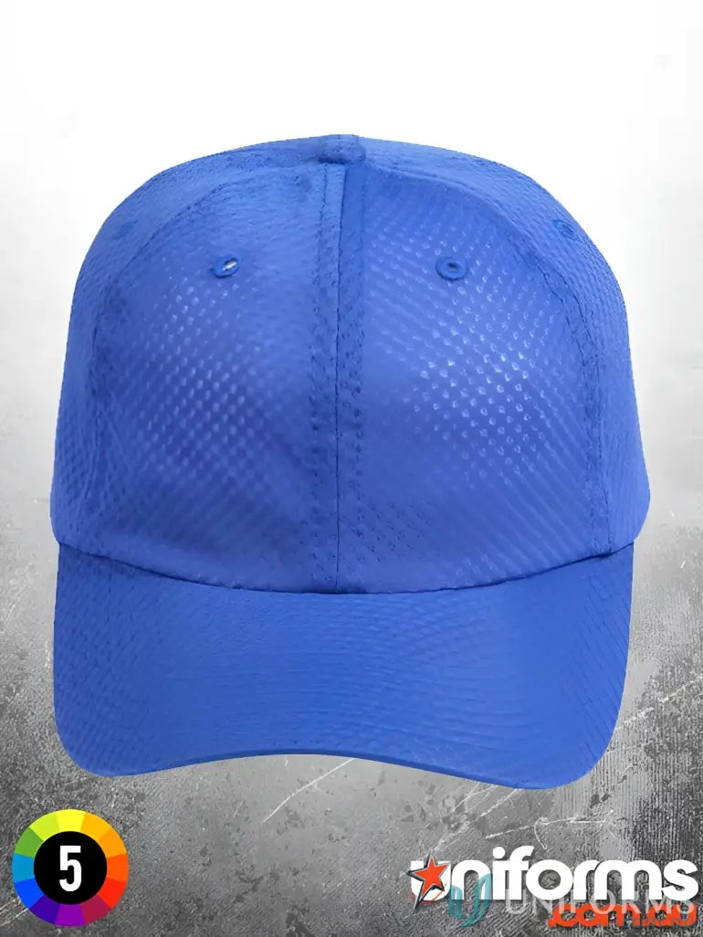 Blue textured athletic mesh cap from Winning Spirit Athletic, ch20 athletic mesh style