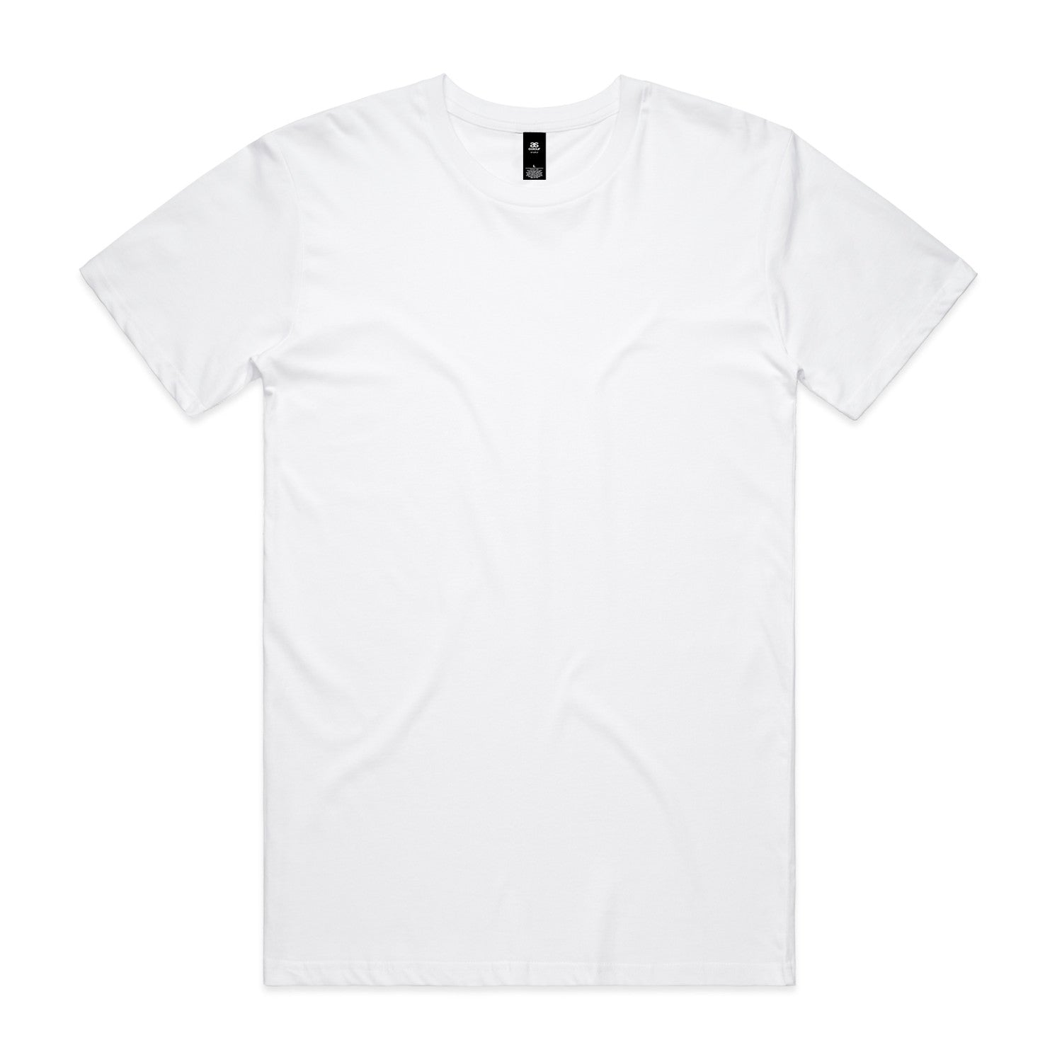 White Atlan DTF mens staple tee, cotton crew neck short sleeves