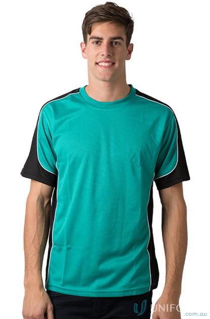 Man wearing Auburn Adults Tee with cooldry moisture management technology