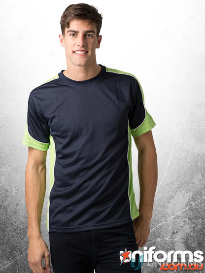 Man wearing Auburn Adults Tee with cooldry moisture management technology for comfort