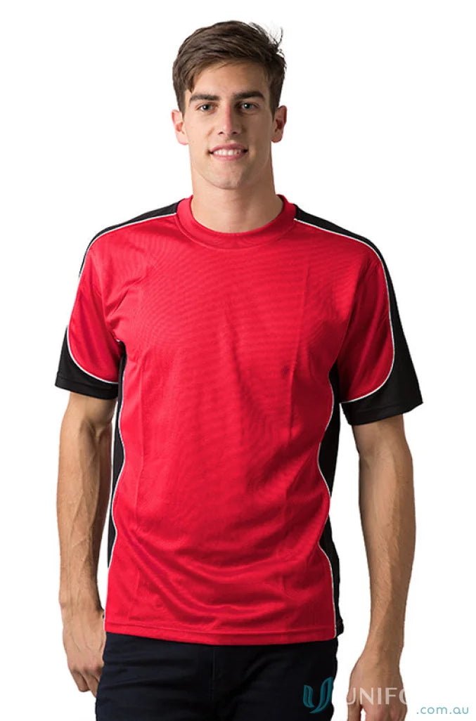 Red and black Auburn Adults Tee with cooldry moisture management tech for all-day comfort