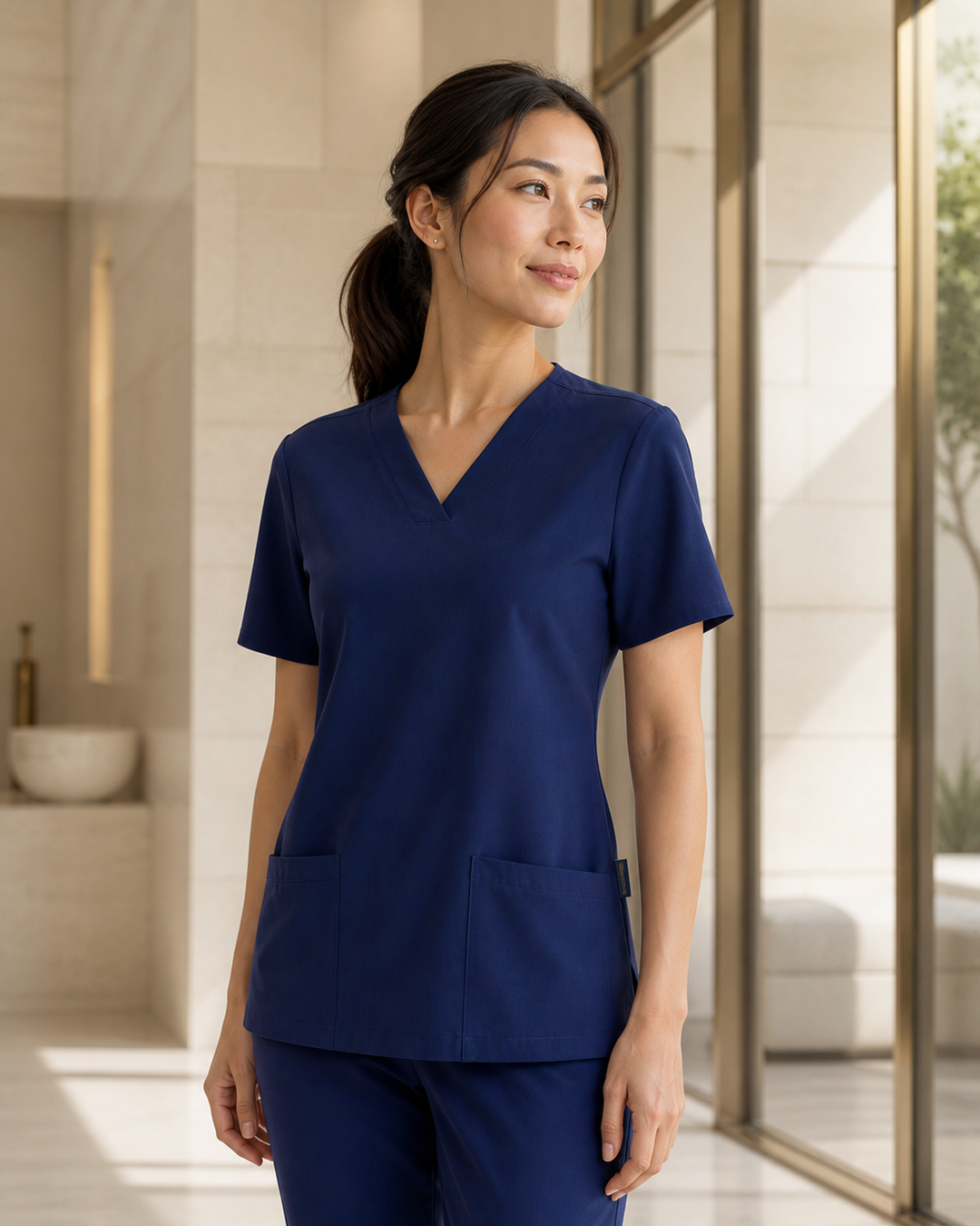 Avery Ladies V-Neck Scrub Top