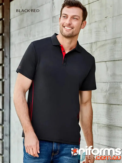 Black and red Balance Polo shirt for p200ms Biz Men’s with all-day comfort