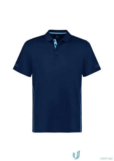 Navy blue short-sleeved Balance Polo shirt perfect for p200ms biz men’s all-day comfort