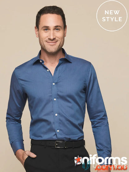 Blue long-sleeved Balmoral Royal Oxford Shirt, stylish oxford shirt for men