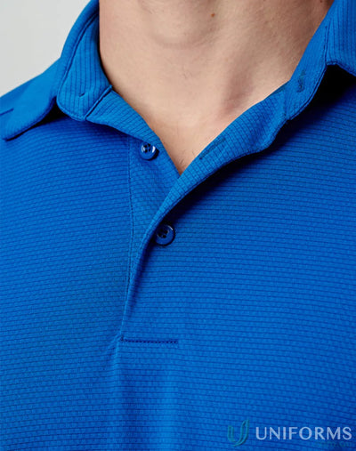 Blue polo shirt made from bamboo charcoal fabric in the Bamboo Charcoal Corporate Polo collection
