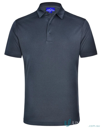 Gray short-sleeved polo shirt made from bamboo charcoal fabric, style PS87 charcoal corporate polo