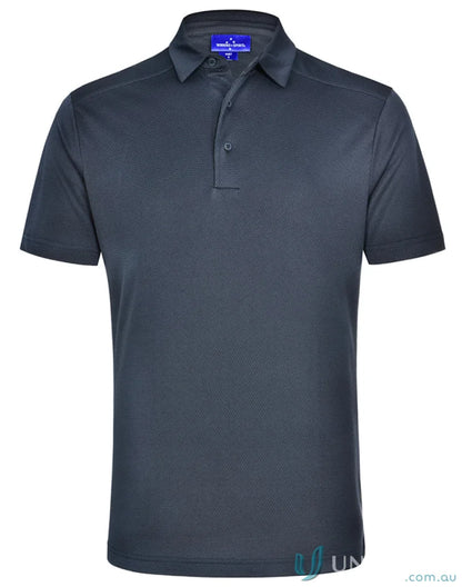 Gray short-sleeved polo shirt made from bamboo charcoal fabric, style PS87 charcoal corporate polo