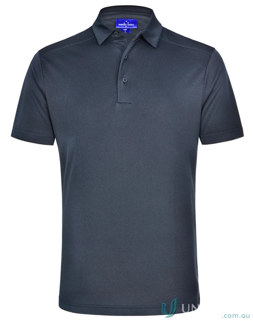 Gray short-sleeved polo shirt made from bamboo charcoal fabric, style PS87 charcoal corporate polo