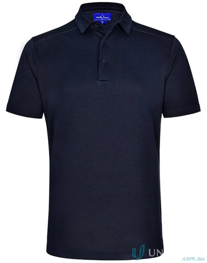 Navy blue bamboo charcoal fabric PS87 short-sleeved corporate polo shirt