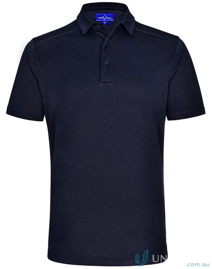 Navy blue bamboo charcoal fabric PS87 short-sleeved corporate polo shirt