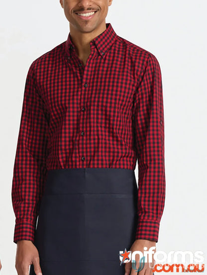 Red and black checkered Barrett Long Sleeve Shirt, stylish long sleeve shirt for casual wear