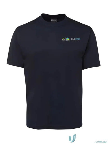 Navy blue Basscare Adult SS Tee with flattering fit, perfect for extra large size