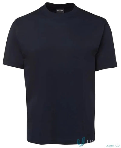 Navy blue T-shirt in Basscare (HC-EMB) Adult SS Tee, extra large, flattering fit